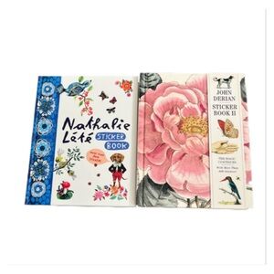 Lot of 2 Hardcover Sticker books! 800+Stickers each John Derian & Nathalie Lete!